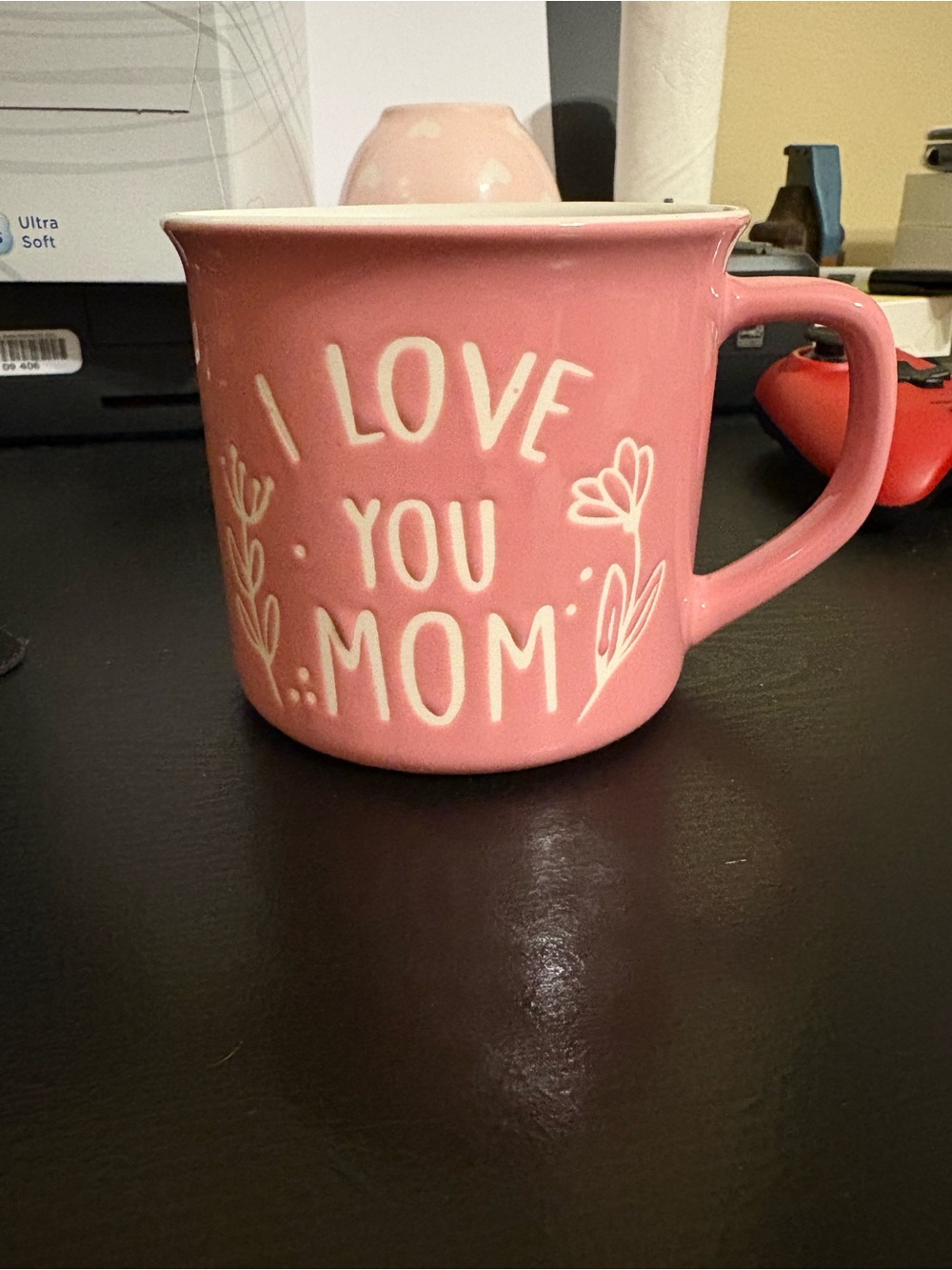 I Love You Mom Pink Ceramic Mug